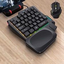 Gaming Keyboard Gaming Keypad Single Handed Cool Backlit 35-key Small with Wrist