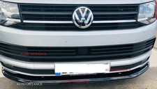 Splitter Spoiler Bumper Lip Front Black For VW Transporter T6 2016-2019