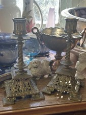 Pair of Victorian Brass Ornate
