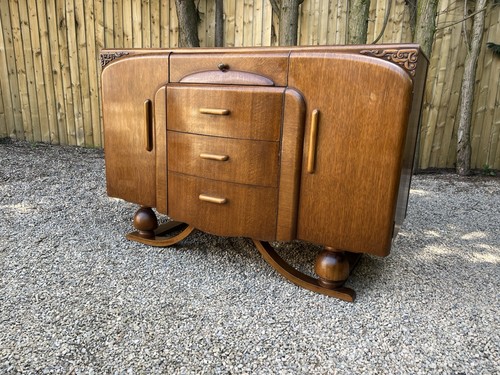 Vintage lebus oak art - lebus, deco