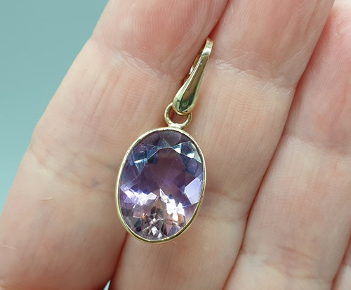 9ct gold ametrine pendant - 9ct,