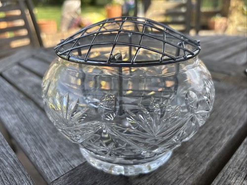 Cut glass rose bowl - rose,