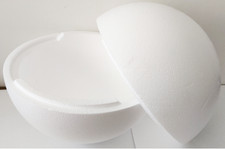 15cm & 20cm Hollow White Polystyrene Balls 2 Halves Floristry Spheres Sweet Tree