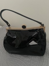 M & S  Black Patent handbag