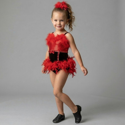 Girl custom red robin dance - red,