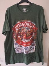 OFFICIAL WYCHWOOD BREWERY HOBGOBLIN 'IT'S CHRISTMAS' T-SHIRT - GREEN, SIZE XXL