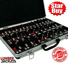 35pc Router Bit Set 1/2" Shank TCT Woodworking Tools in Aluminium Case