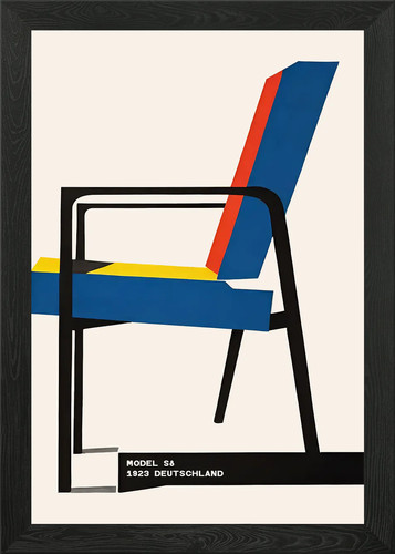 Bauhaus chair poster framed - bauhaus,