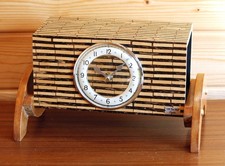 NEW 30cm Bamboo Mantel Clock -