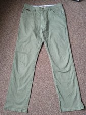 Mens Wrangler Green Texas Jeans, Size W32