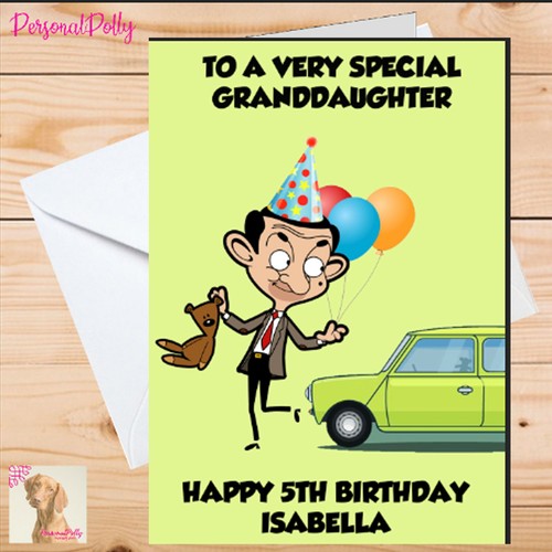 Personalised bean card - bean,