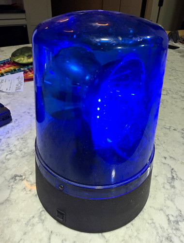 Blue rotating strobe - blue,