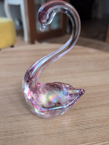 Vintage heron glass - glass, hand