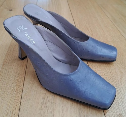 Paker leather backless shoes - paker,