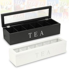 Wooden Tea Box 6 Compartments