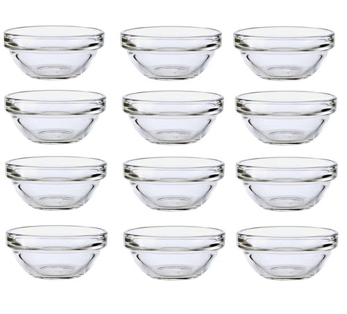 Glass dip bowls - 12, luminarc
