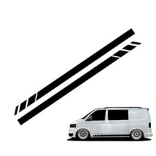 For Transporter T5 T4 Camper Van Body Side Stripe Sticker Vinyl Decal Blcak X