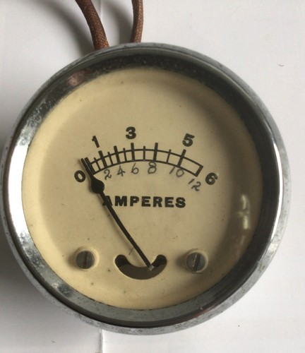 Vintage classic car ammeter - vintage,