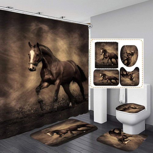 Piece horse shower curtain - piece,