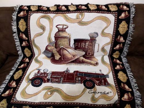 Fireman themed throw - fireman,