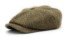 Harris Tweed Newsboy Cap Green