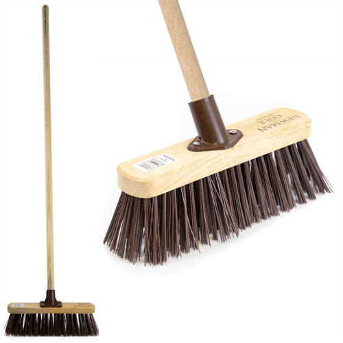 Stiff outdoor broom - broom, sweeping