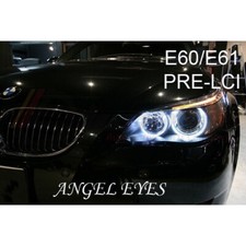 *BMW 5 SERIES E60 E61 PRE-LCI ANGEL EYE HALO RING LIGHT ICE WHITE LED BULBS X4