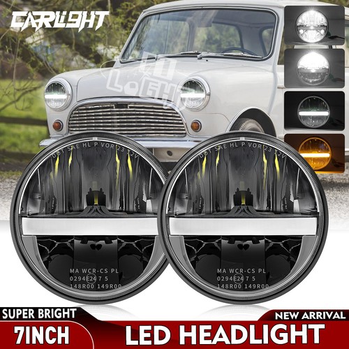 Pair round led headlights - pair,