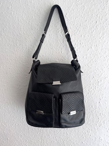 Reiss black leather multiway - reiss,