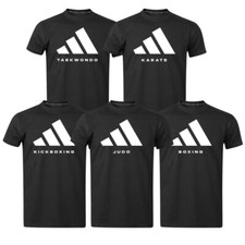 Adidas Martial Arts T-Shirt Karate Boxing Kickboxing Judo Taekwondo Training Tee