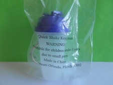 Tupperware Keychain Miniature Quick Shake Shaker Transparent Blue Original Packaging