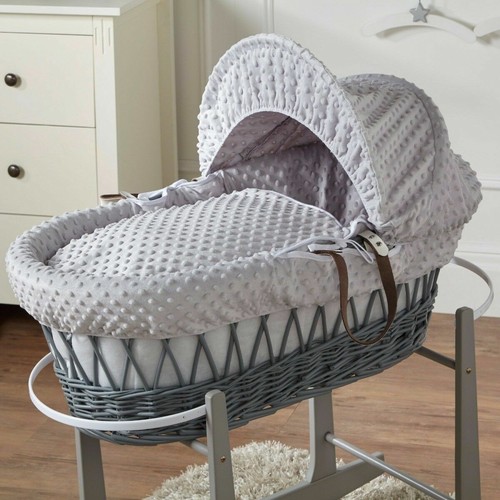 Baby moses basket - basket, grey