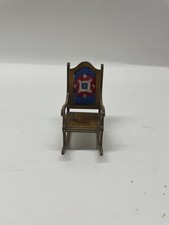 1:12th Scale Dolls House furniture, Cross-stitched Rocking Chair SHF637