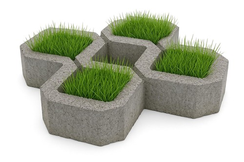 Concrete grass pavers - concrete,