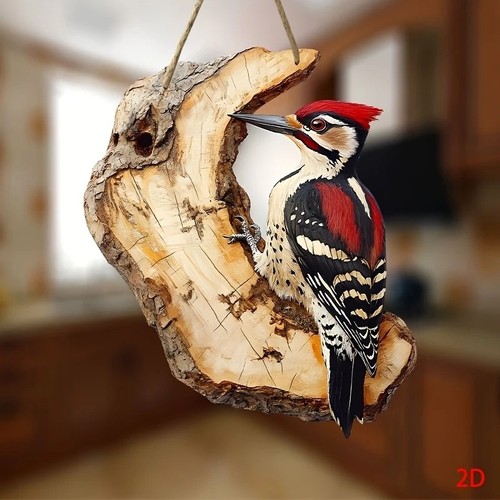 Vintage wooden bird wall sign - wooden,