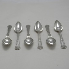 KINGS Design George Butler Sheffield Silver Service Cutlery 6 Grapefruit Spoons