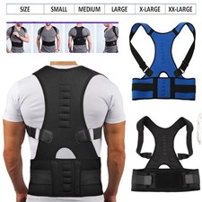 MAGNETIC POSTURE CORRECTOR SHOULDER SUPPORT NEOPRENE BAD BACK LUMBAR BRACE BELT