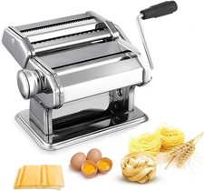 Pasta Machine Pasta Maker Manual with 9 Adjustable Thickness Settings Spaghetti