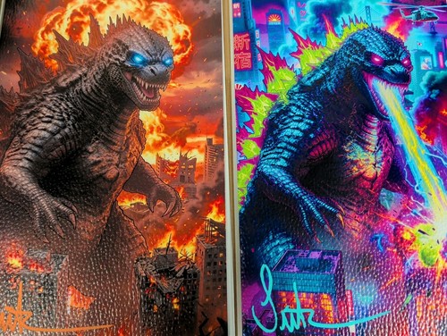 Godzilla leather art - leather,