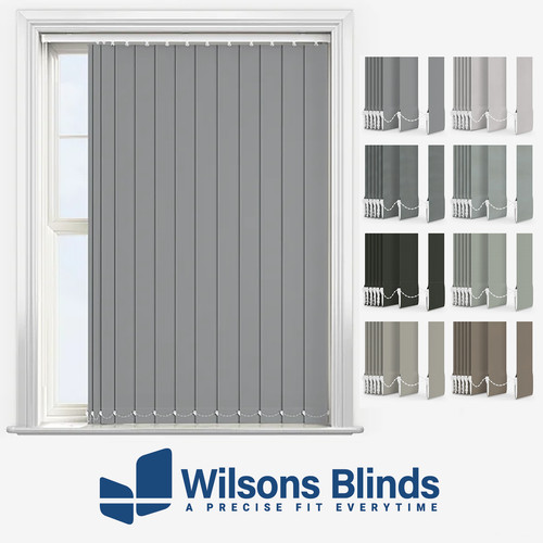 Grey vertical blind dimout - grey,