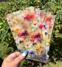 Filofax Personal Organiser Dividers - Blurred Flower Semi-Transparent -Laminated