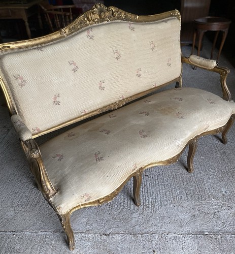 French gilded three seater - french,