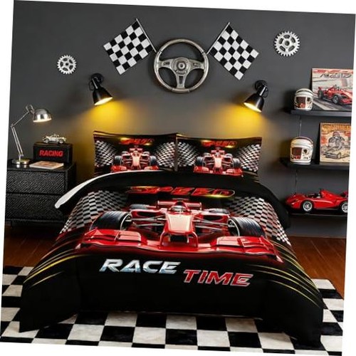 Race car bedding comforter - race,