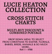 LUCIE HEATON CROSS STITCH CHARTS DROP DOWN MENU