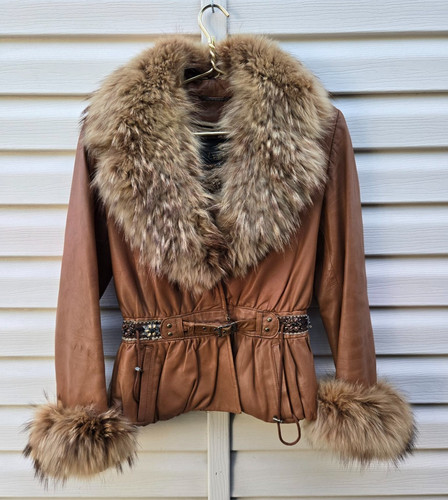 Vintage genuine leather jacket - leather,