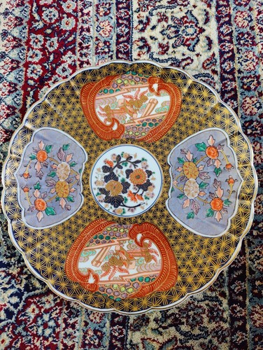 Large japanese porcelain plate - large,
