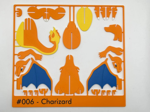 Printed flat pack charizard - 3d, flat-pack