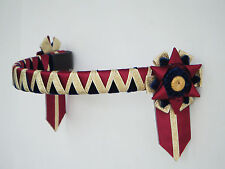 Burgundy navy & gold