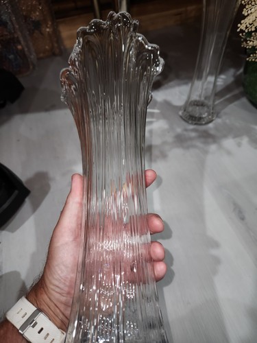 Swag vase clear glass - swag,