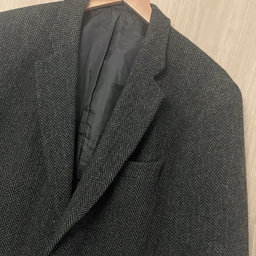 Harris tweed blazer 42s olive - blazer,